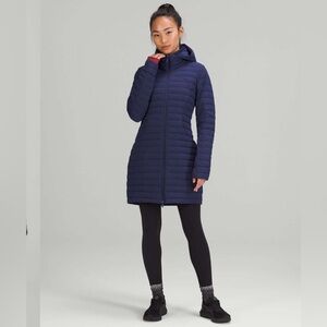 New Lululemon Pack It Down Long Jacket
Night Sea size 2